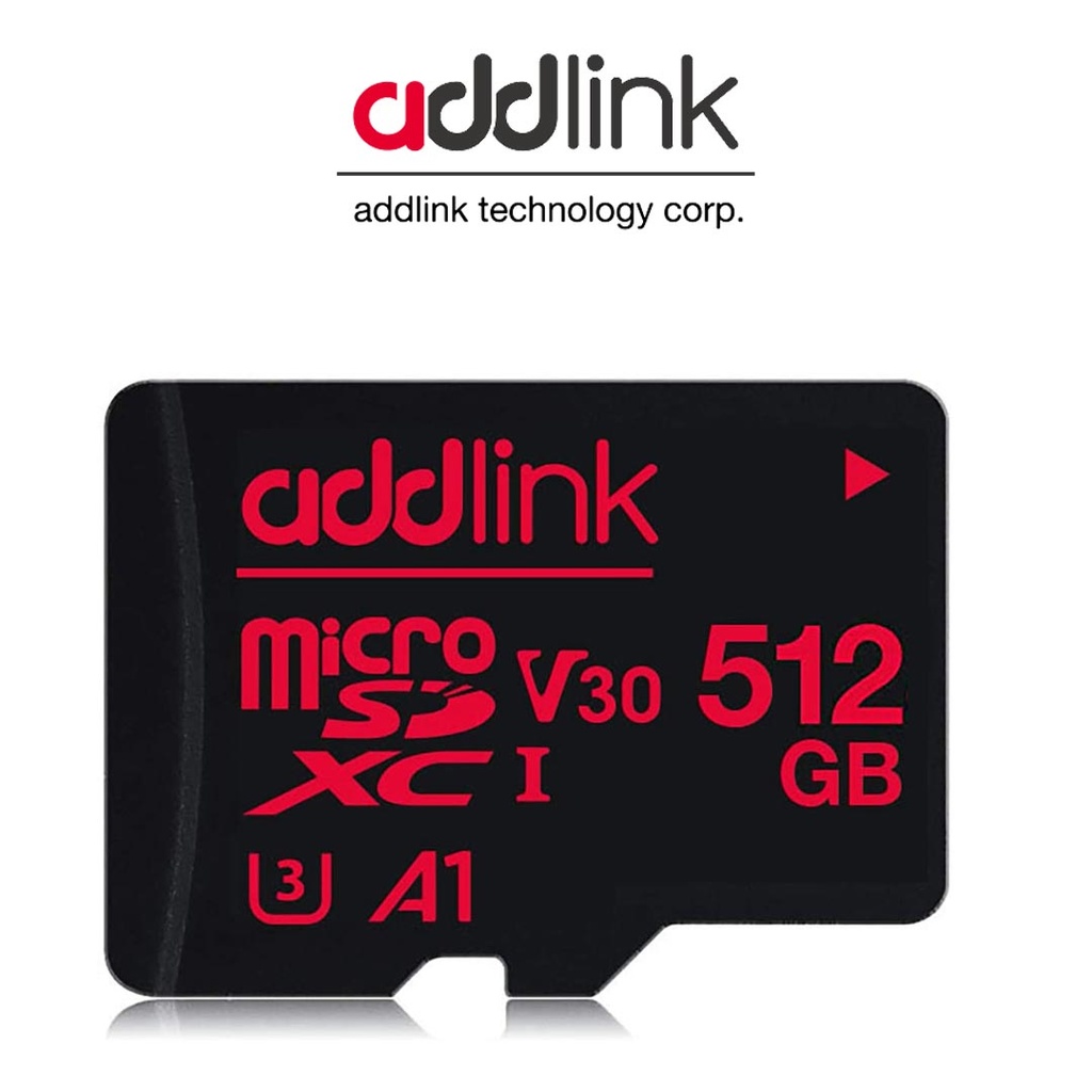 addlink 512GB microSD 4K (With Adapter)/ Supports Nintendo Switch