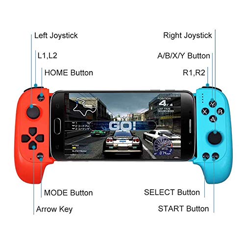 Saitake Bluetooth Wireless Gamepad Controller Red-Blue