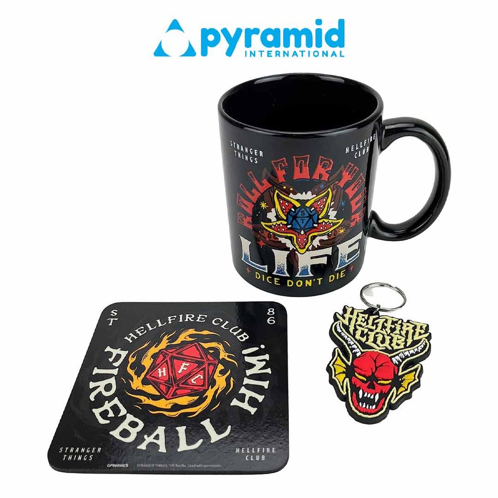 Pyramid - Stranger Things 4 (Hellfire) Mug Coaster Keychain Gift Set