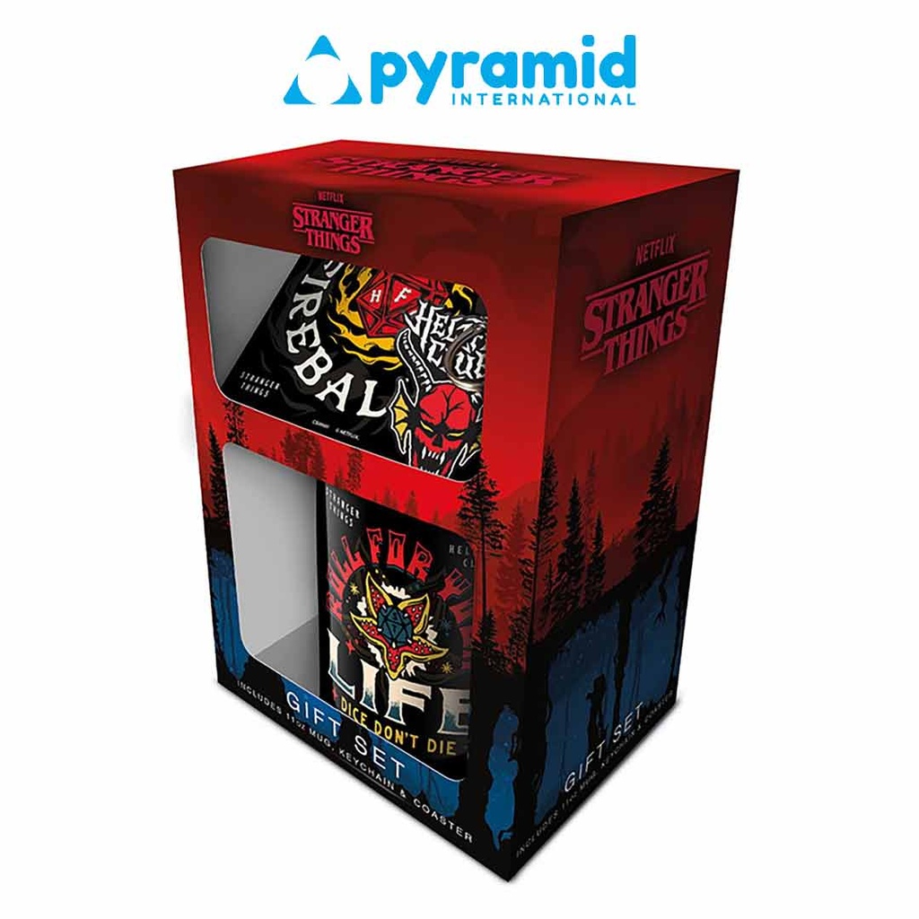 Pyramid - Stranger Things 4 (Hellfire) Mug Coaster Keychain Gift Set