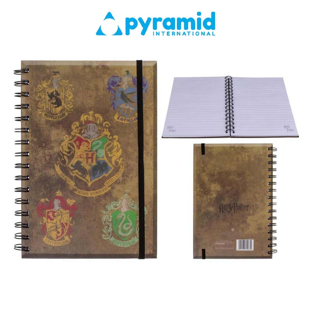 Pyramid - Harry Potter (Hogwarts Crest) A5 Wiro Notebook