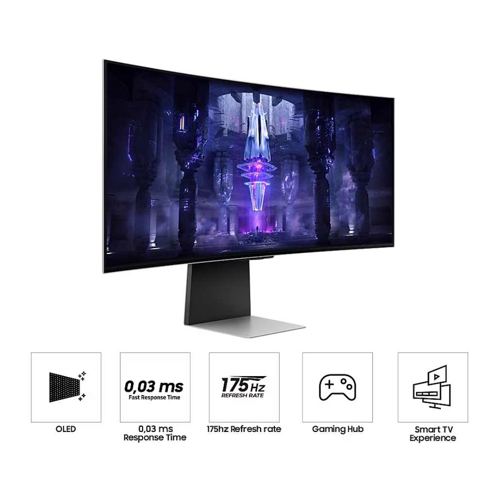Samsung - Odyssey Gaming Monitor OLED G8 34" Curve 175hz 2.1 HDMI