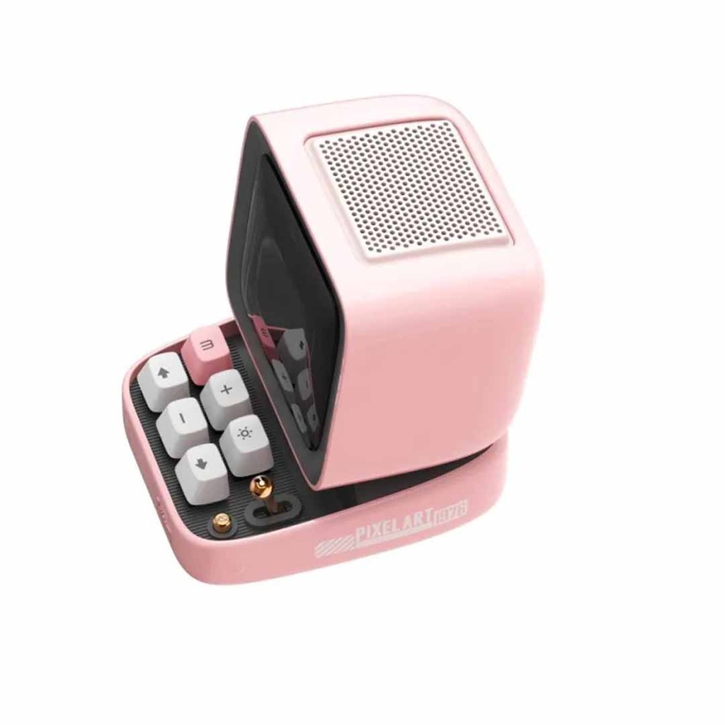 Divoom Ditoo-Mic Retro Pixel Art Game Bluetooth Speaker Microphone Karaoke Function Pink