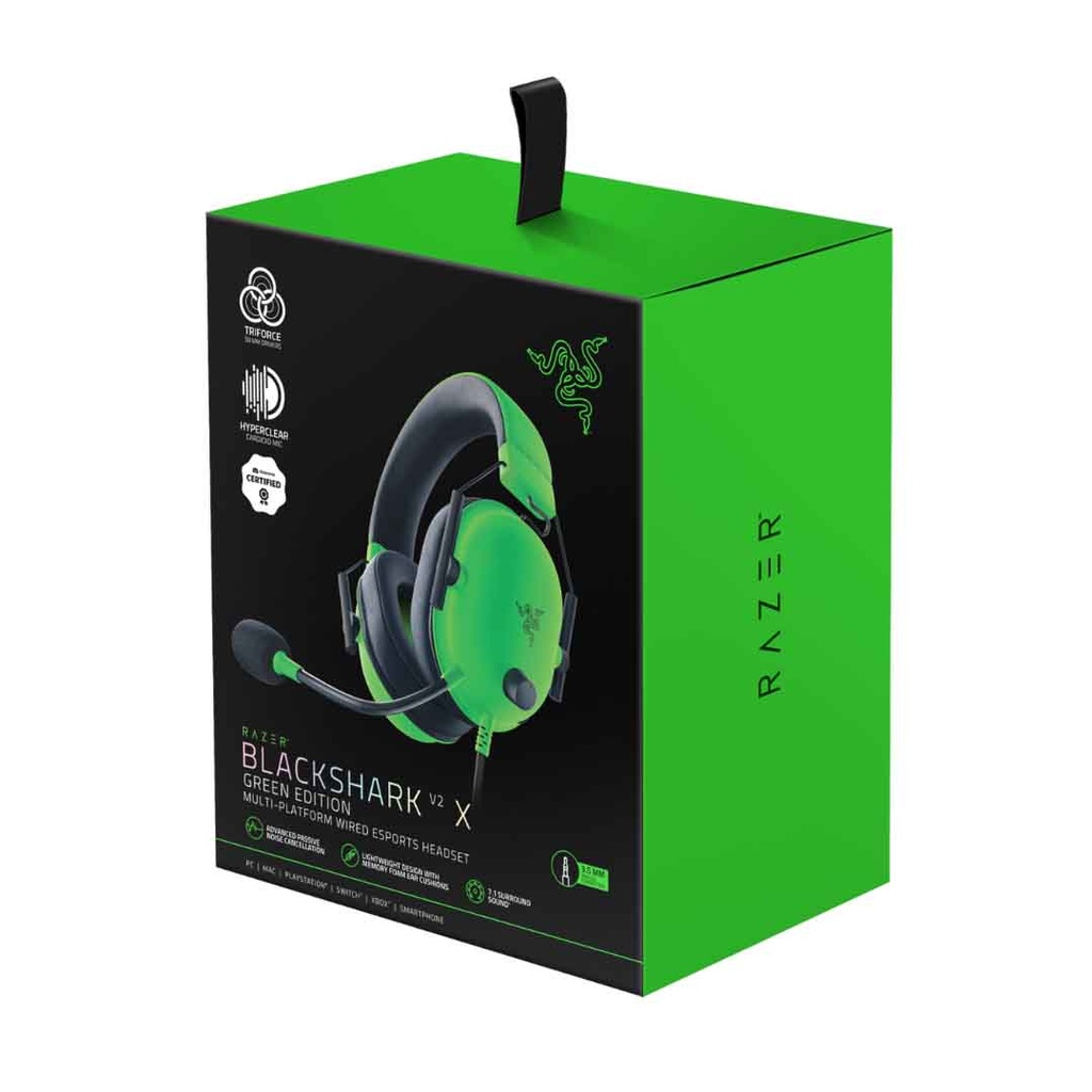 RAZER BLACK SHARK V2 X WIRED GAMING HEADSET GREEN
