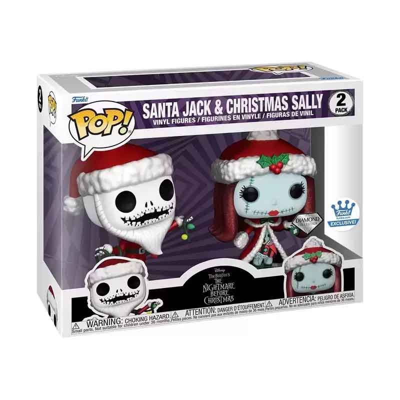 Funko POP!  Disney: The Nightmare Before Christmas 30th - Jack and Sally (DGLT) 2pk (Exc)