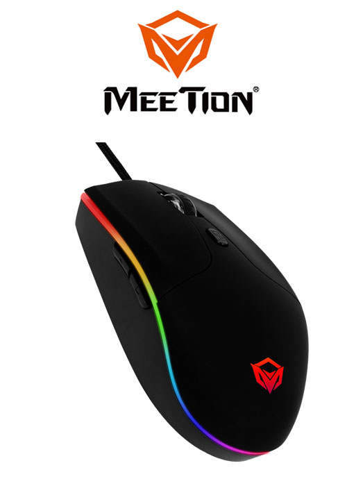 GM21 Polychrome Gaming Mouse- Black (Meetion)