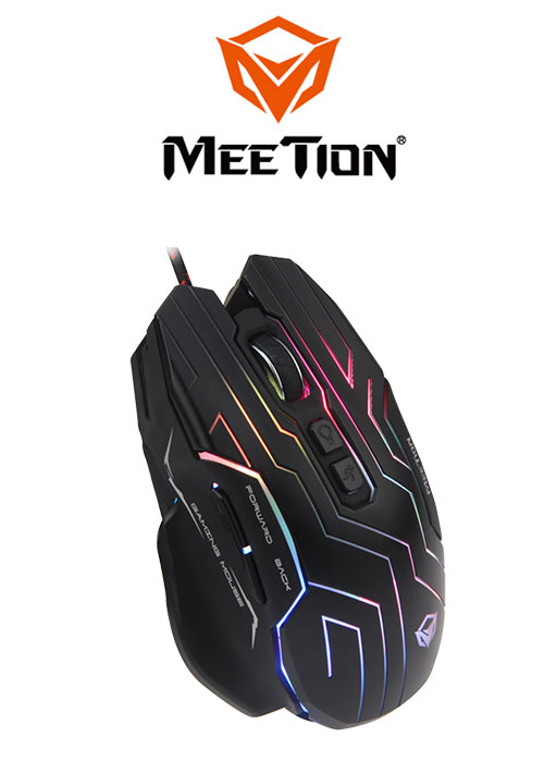 GM22 Dazzling Gaming Mouse- Black (Meetion)