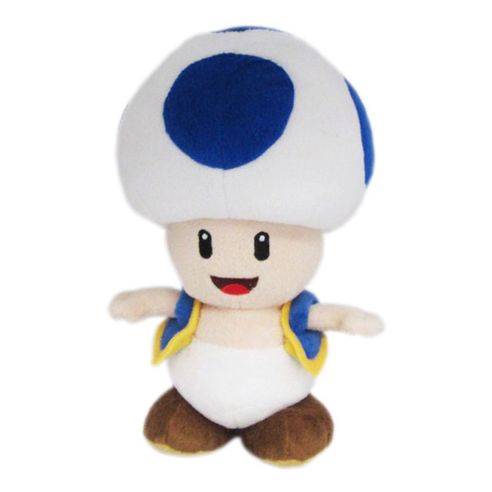 San Ei - Super Mario All Star Collection Toad Blue Plush Small
