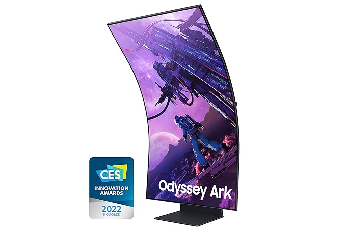 Samsung Gaming Monitor 55" G9 Odyssey Ark Curved UHD-Quantum HDR 2000-165HZ-1MS GTG-HDR10 Plus-HDMI 2.1-Res3840 x 2160--F