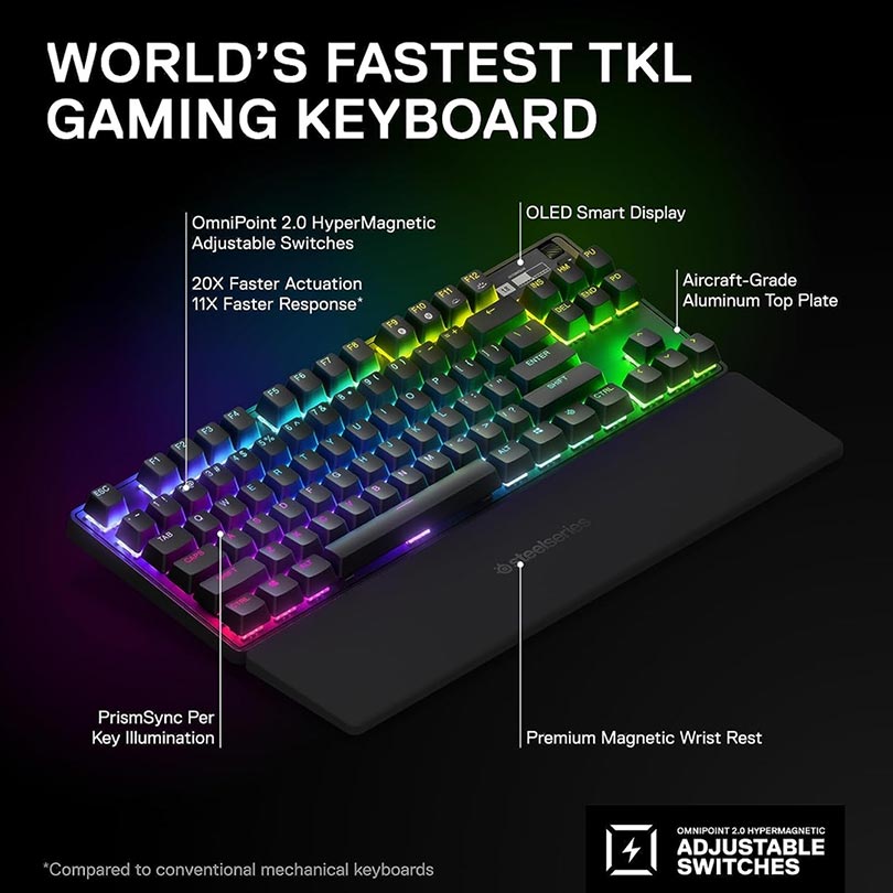SteelSeries Apex Pro TKL WL 2023 US Wireless Keyboard 64865