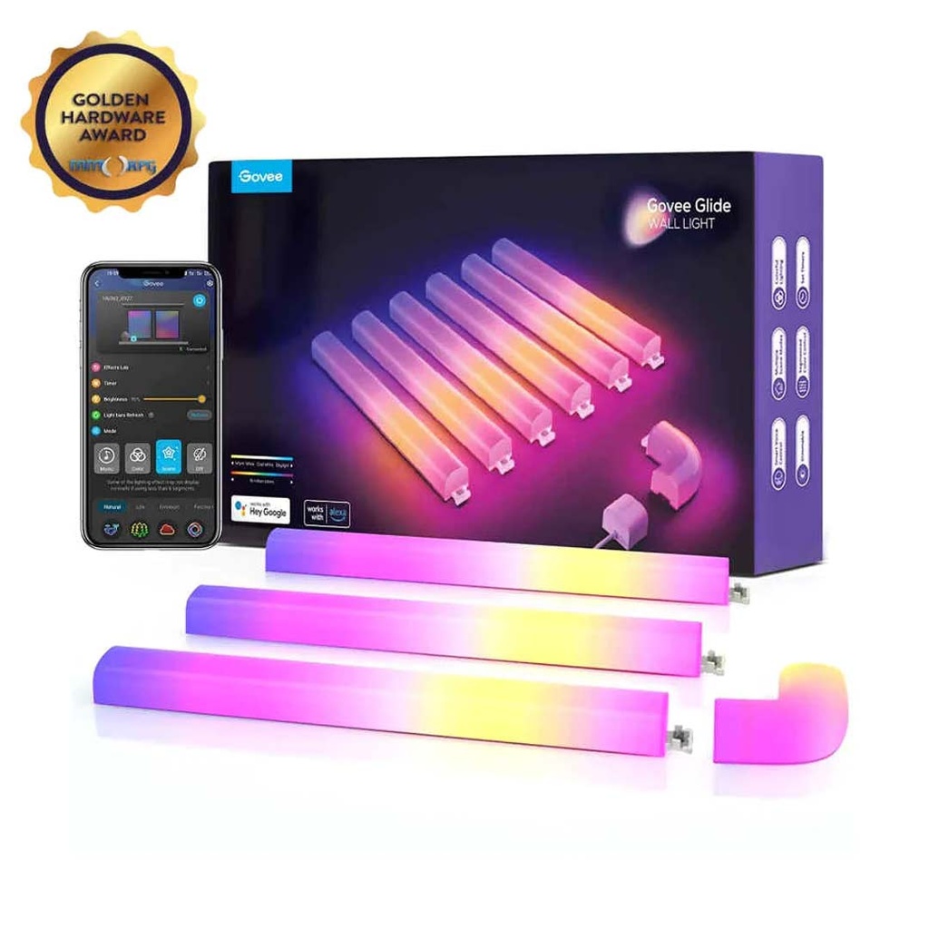Govee Glide RGBIC Wall Light (6+1) (Wifi +Bluetooth)