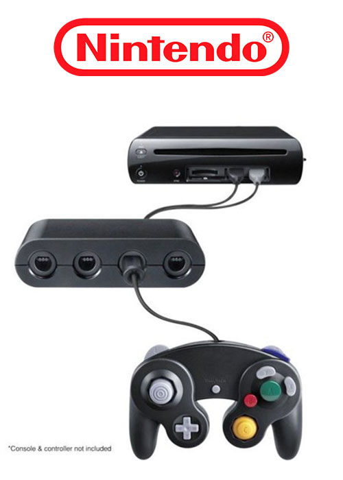 Wii U Gamecube Controller 4 Port Adapter (TOMEE) 
