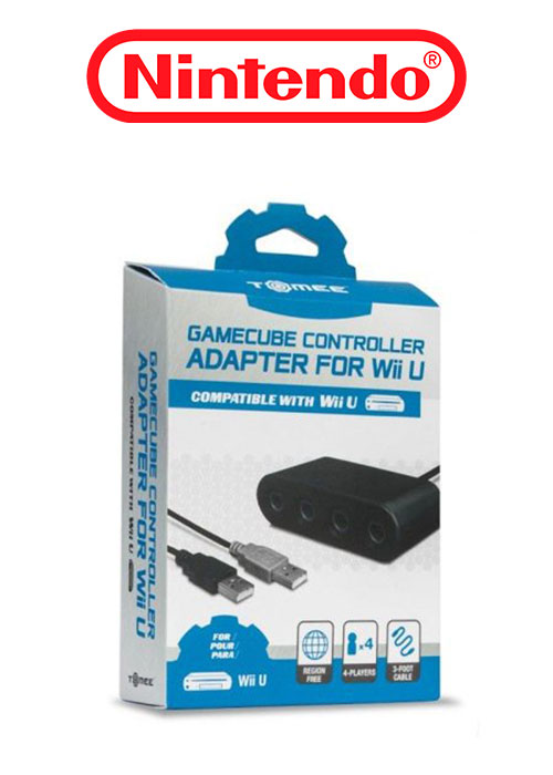 Wii U Gamecube Controller 4 Port Adapter (TOMEE) 