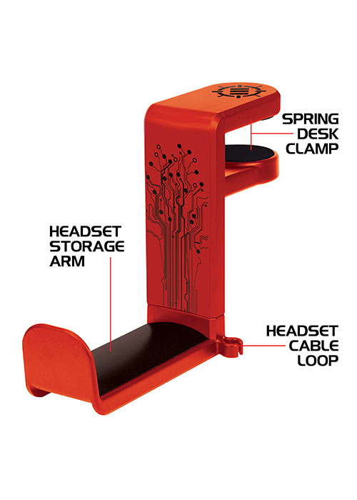Rotating Headphone Mount - Red (ENHANCE)