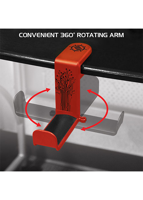 Rotating Headphone Mount - Red (ENHANCE)