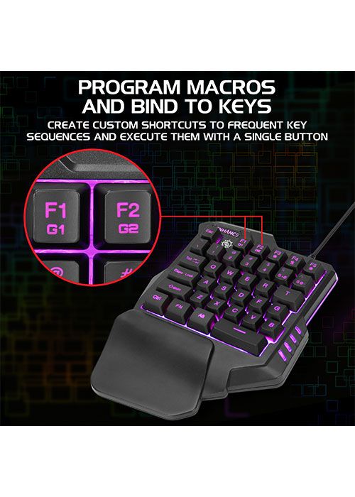 Single Handed Gaming Keyboard (ENHANCE)