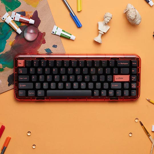 MelGeek Gateron Pro Mojo 68 Pigeon Gaming Keyboard Wireless- Yellow
