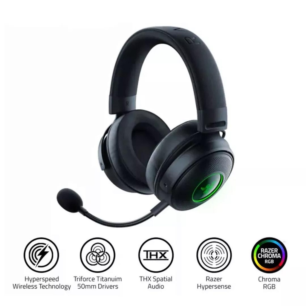 Razer Kraken V3 Pro Wireless Gaming Headset With Haptic Technology - Black