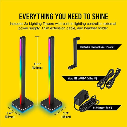 Corsair Icue LT100 Smart Lighting Tower Expansion Kit