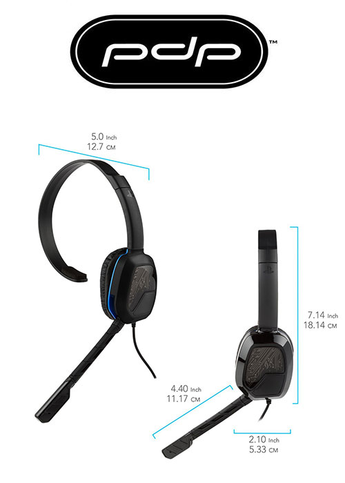 PS4 Afterglow LVL 1 Chat Headset Black/Grey (PDP)