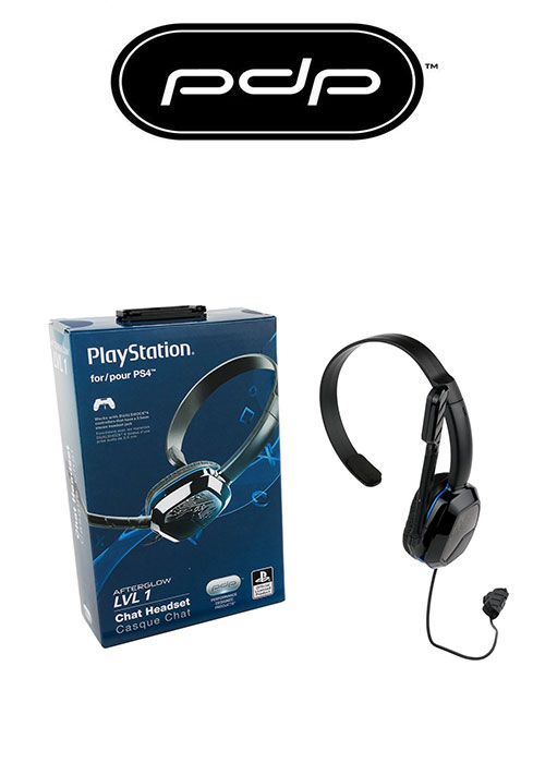 PS4 Afterglow LVL 1 Chat Headset Black/Grey (PDP)