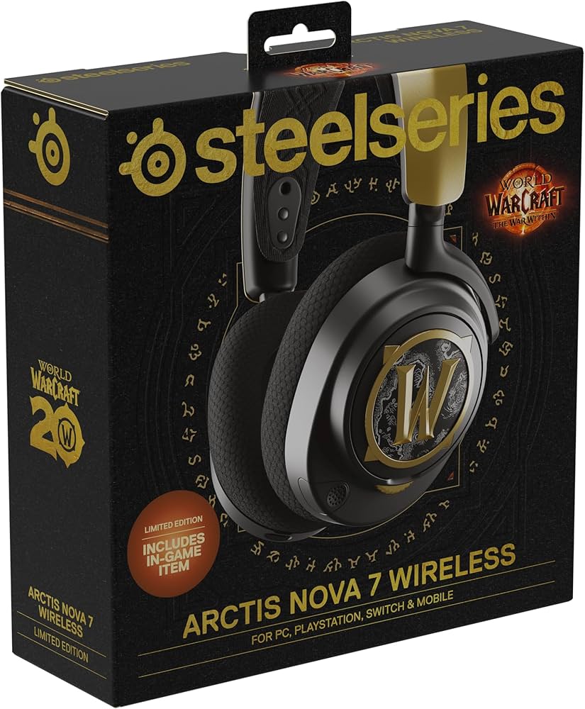 SteelSeries Arctis Nova 7 Wireless Multi-Platform Gaming Headset - World of Warcraft Edition