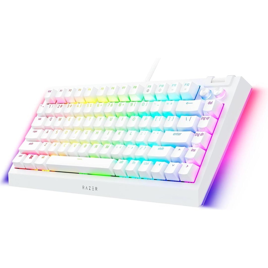 Razer Blackwidow V4 75% Hot-Swappable Chroma RGB Mechanical Keyboard White