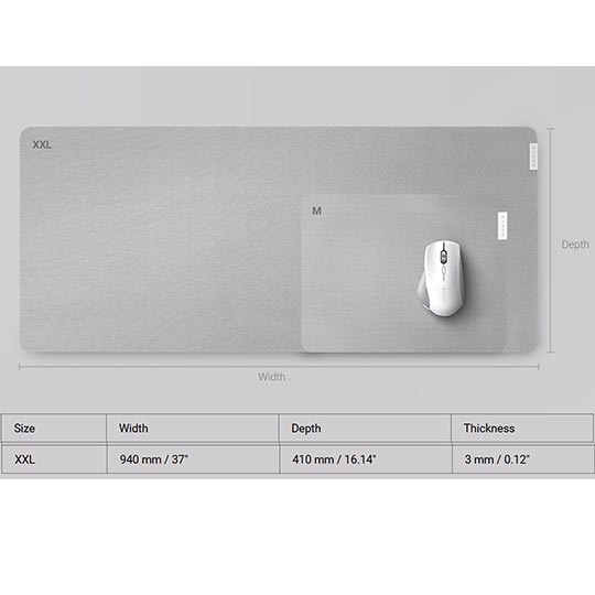 Razer Pro Glide XXL Soft Productivity  Mouse Mat White