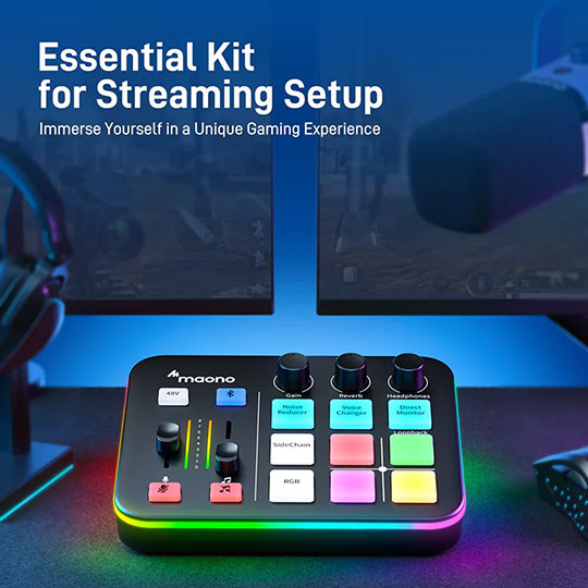 Maonocaster G1NEO Audio Mixer For Game Streamer – Black