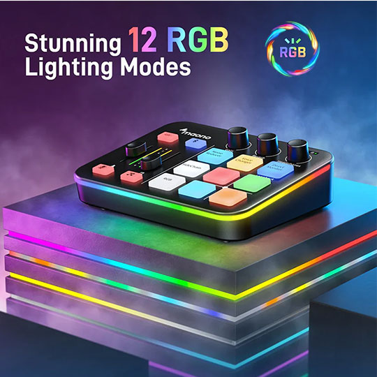 Maonocaster G1NEO Audio Mixer For Game Streamer – Black