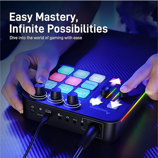 Maonocaster G1NEO Audio Mixer For Game Streamer – Black
