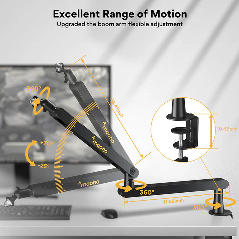 Maonocaster BA92 Suspension Boom Arm Stand For Microphone