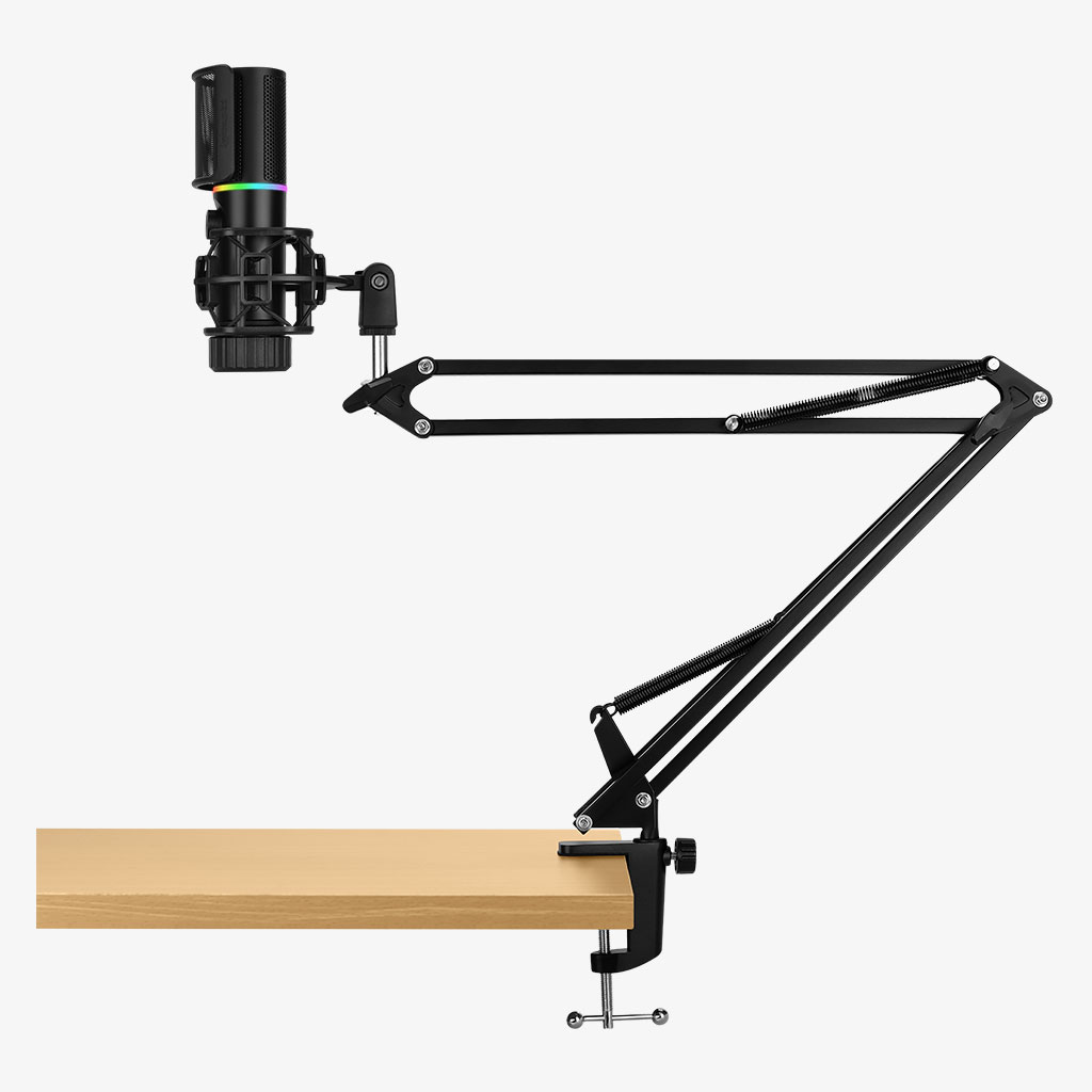 Streamplify Microphone with Mounting Arm and Pop Filter RGB-Black