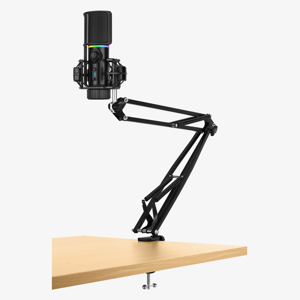 Streamplify Microphone with Mounting Arm and Pop Filter RGB-Black