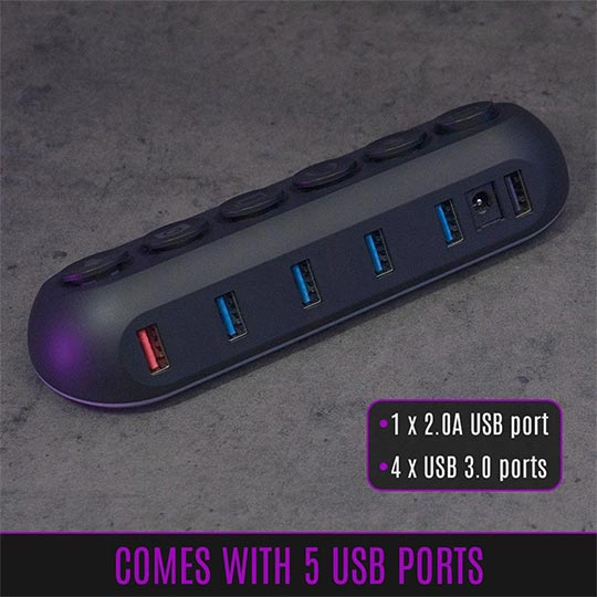 Streamplify Hub DECK 5 for 5 Port Black