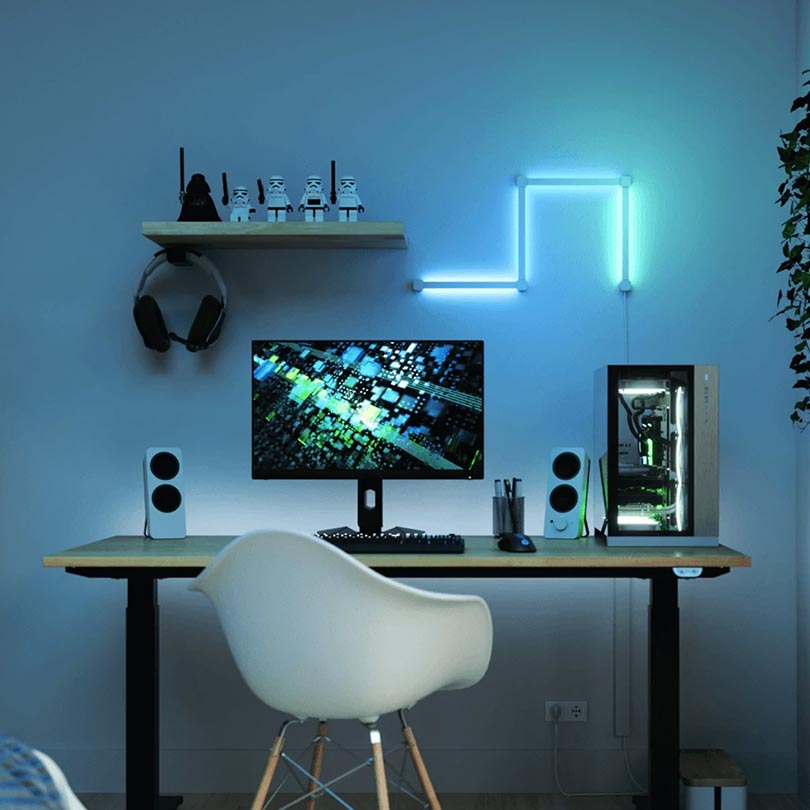 NANOLEAF Lines 90 Degree Squared White RGB PACK Of 4 Starter Kit
