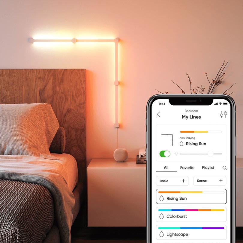 NANOLEAF Lines 90 Degree Squared White RGB PACK Of 4 Starter Kit