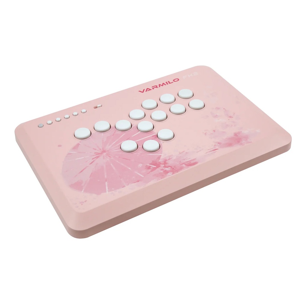 Varmilo Fighting King 2 Arcade Controller Sakura Pink