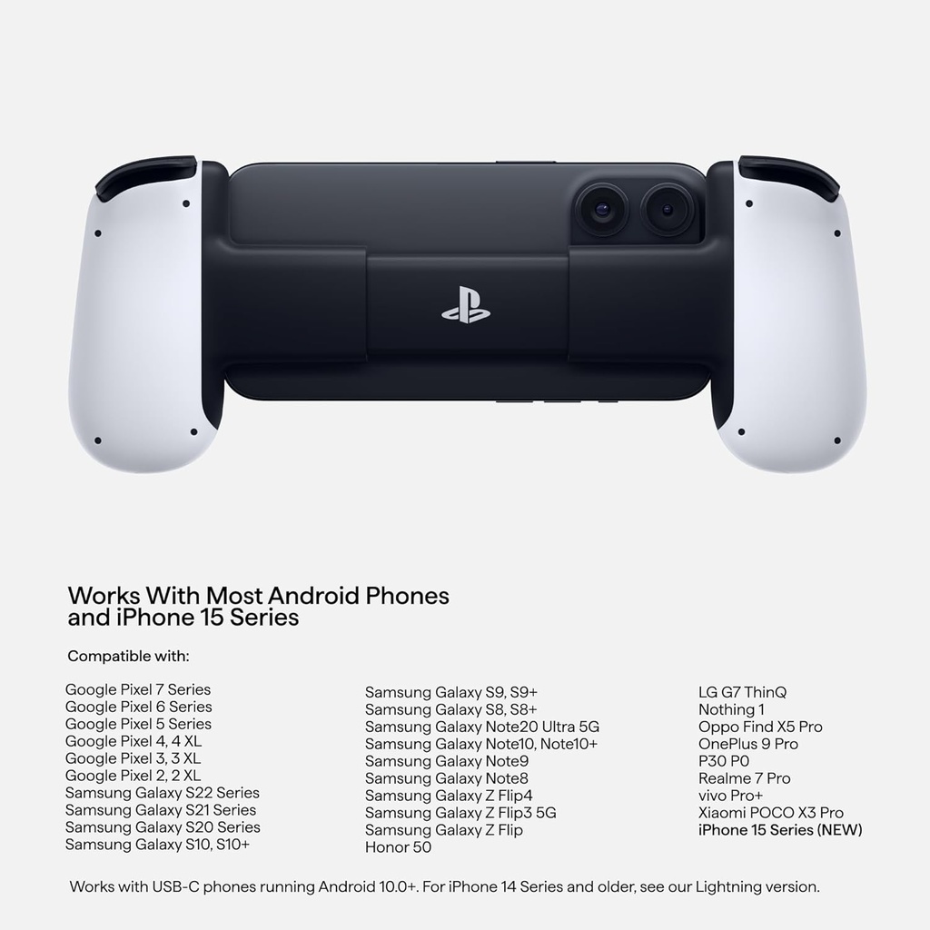 Backbone One Gen 2 PlayStation Edition-Mobile Gaming Controller for Android and iPhone 15 Series  - White
