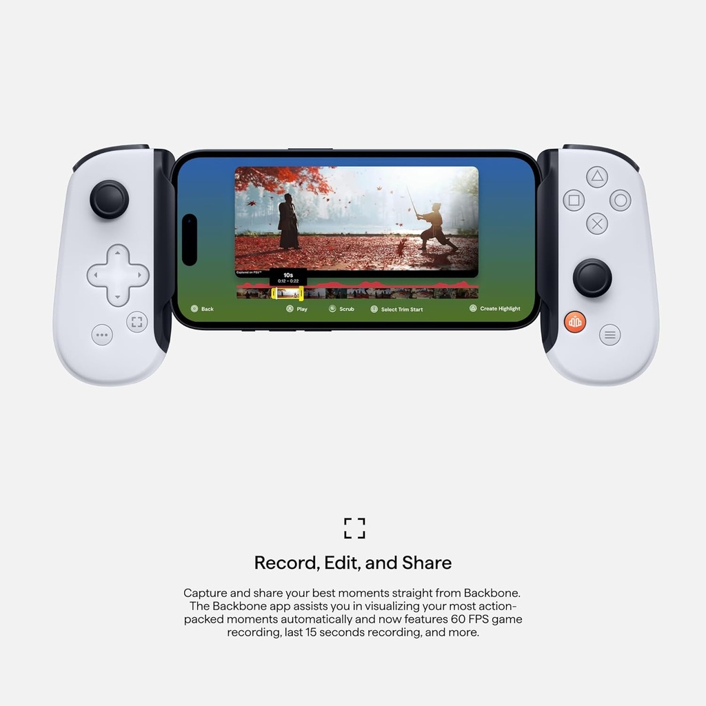 Backbone One Gen 2 PlayStation Edition-Mobile Gaming Controller for Android and iPhone 15 Series  - White