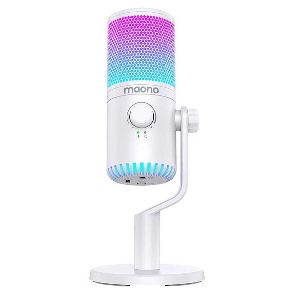 Maonocaster DM30 RGB Gaming Microphone White