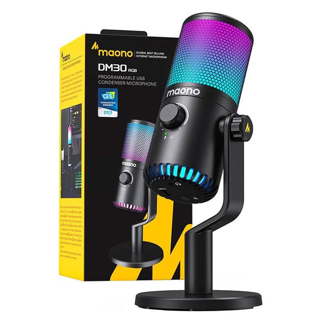 Maonocaster DM30 RGB Gaming Microphone Black