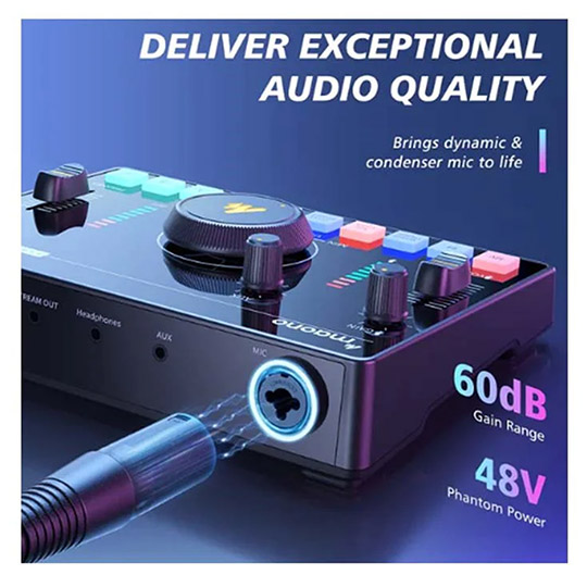 Maonocaster AMC2 NEO One-Stop Streaming Audio Mixer & Sound Card Black