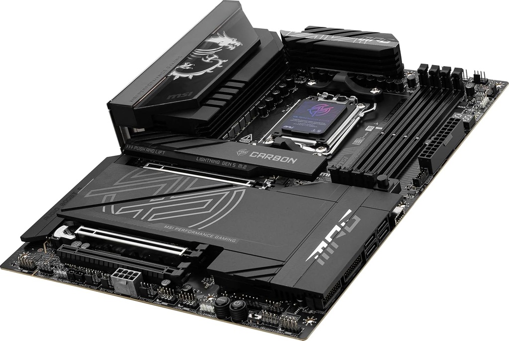 MSI MPG X870E Carbon Wifi, Ai PC, PCIe 5.0 Ready DDR5 AMD Ryzen Gaming MotherBoard