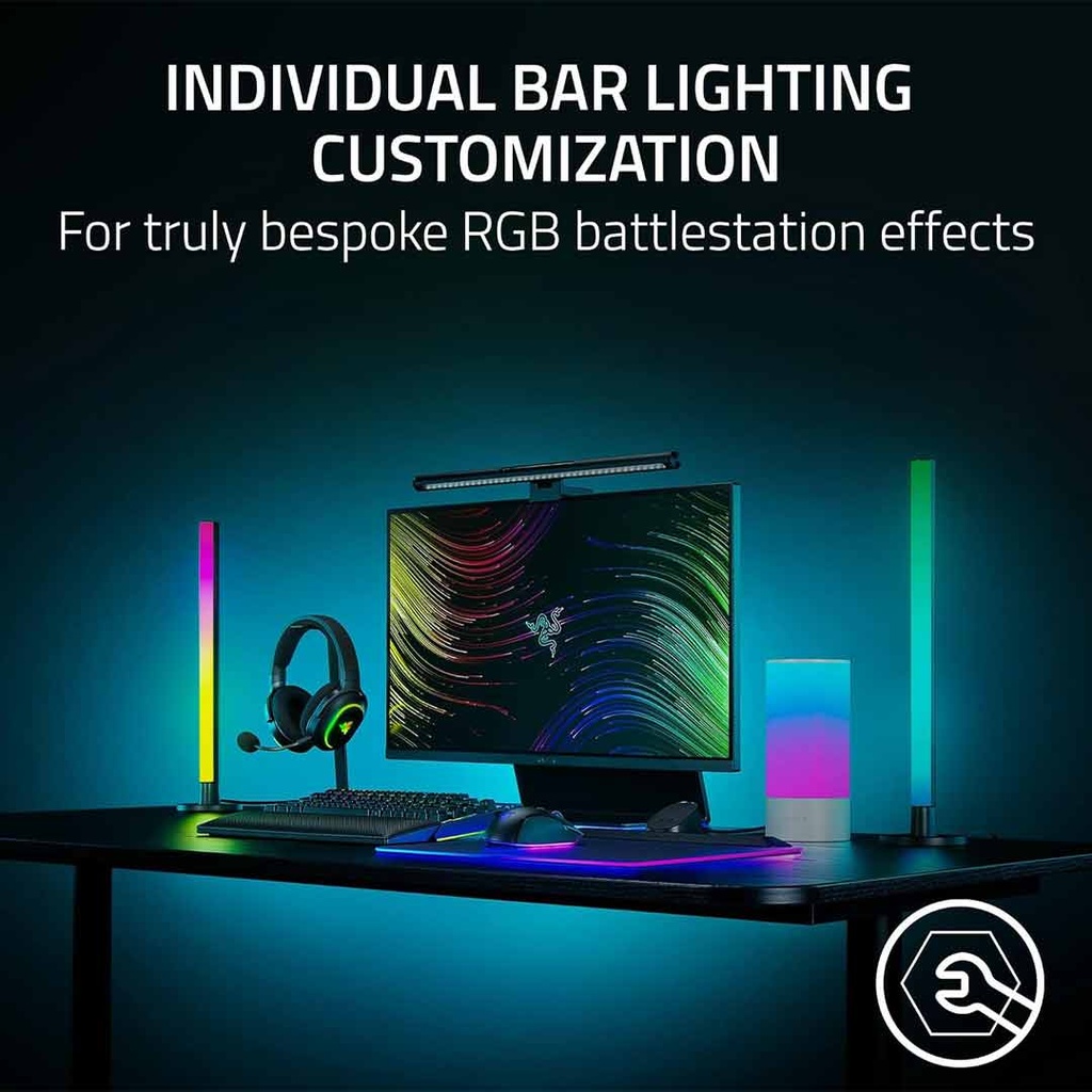 Razer Aether Standing Light Bars - Black