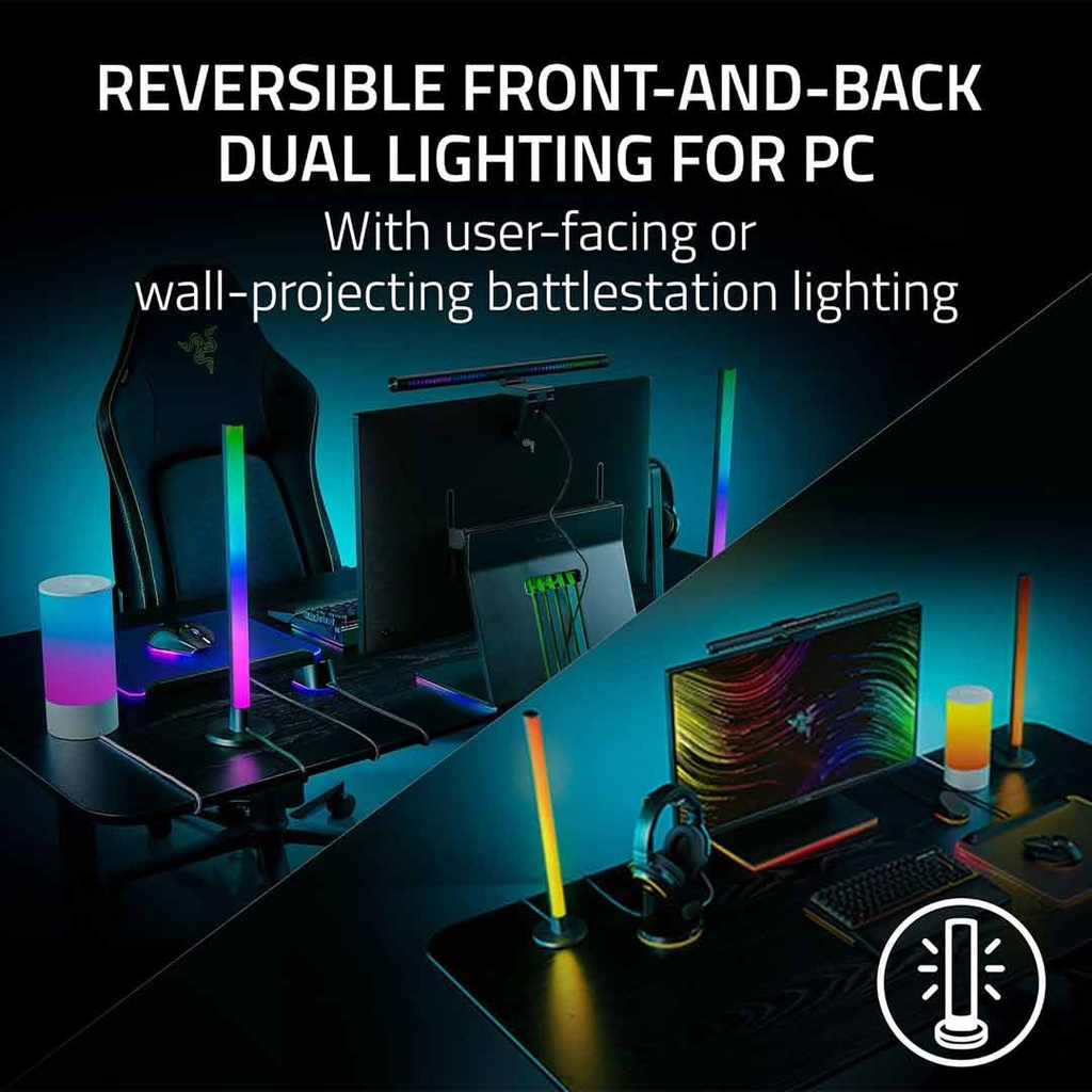 Razer Aether Standing Light Bars - Black