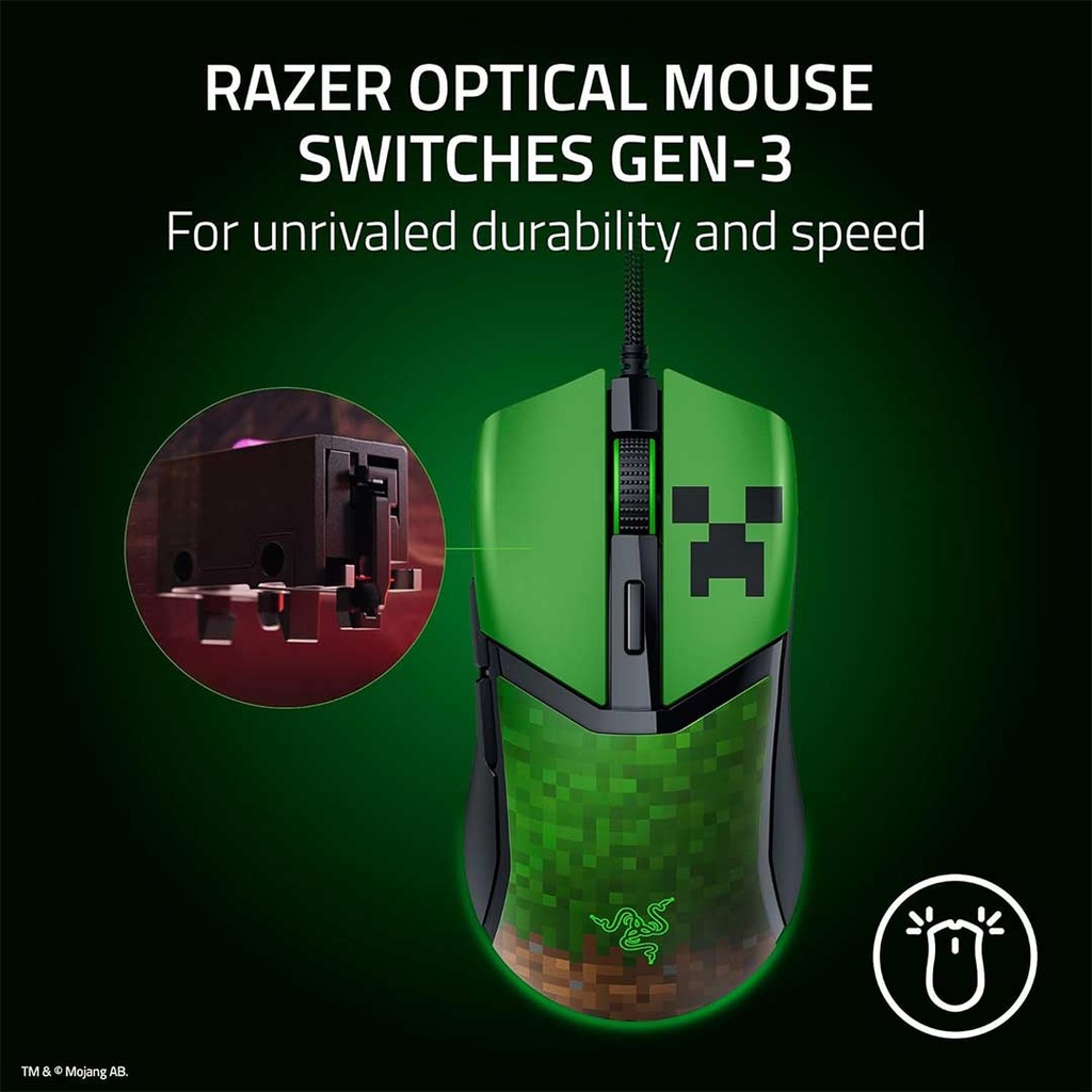 Razer Cobra Minecraft Edition Lightweight Optical Wired RGB Gaming Mouse