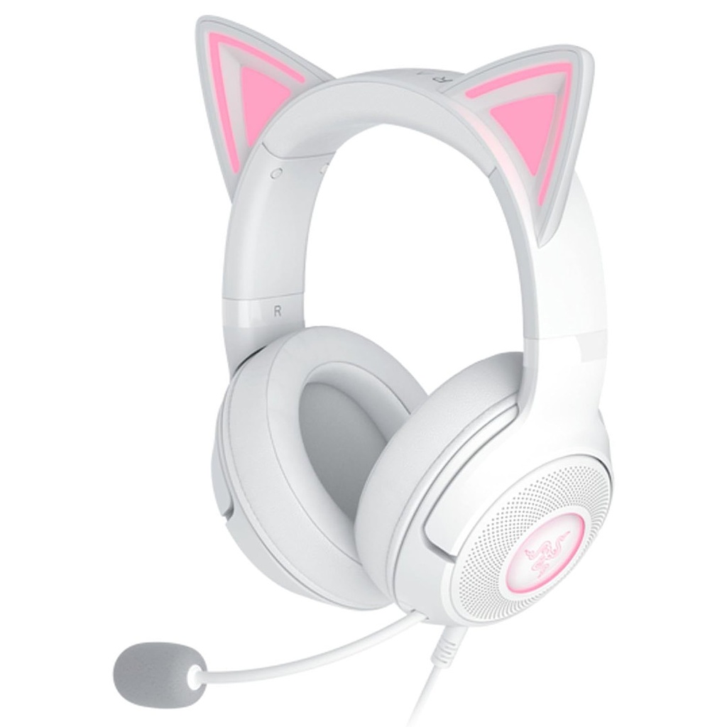 Razer Kraken Kitty V2 Wired RGB Headset With Kitty Ears White