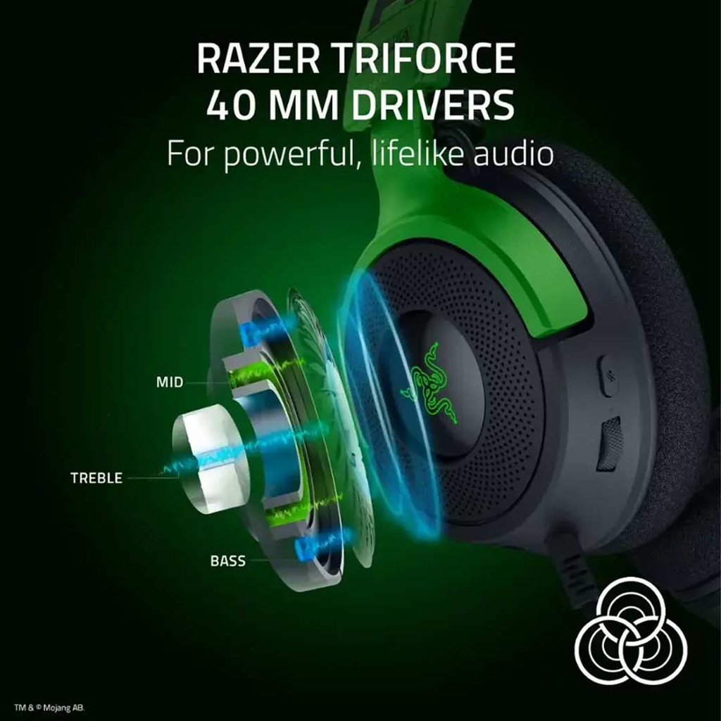 Razer Kraken V4 X Minecraft Edition Wired Gaming Headset
