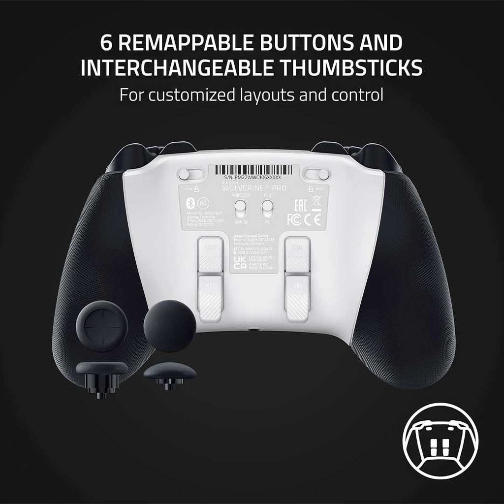Razer Wolverine V2 Pro Wireless Pro Gaming Controller For PS5 & PC White PlayStation Licensed